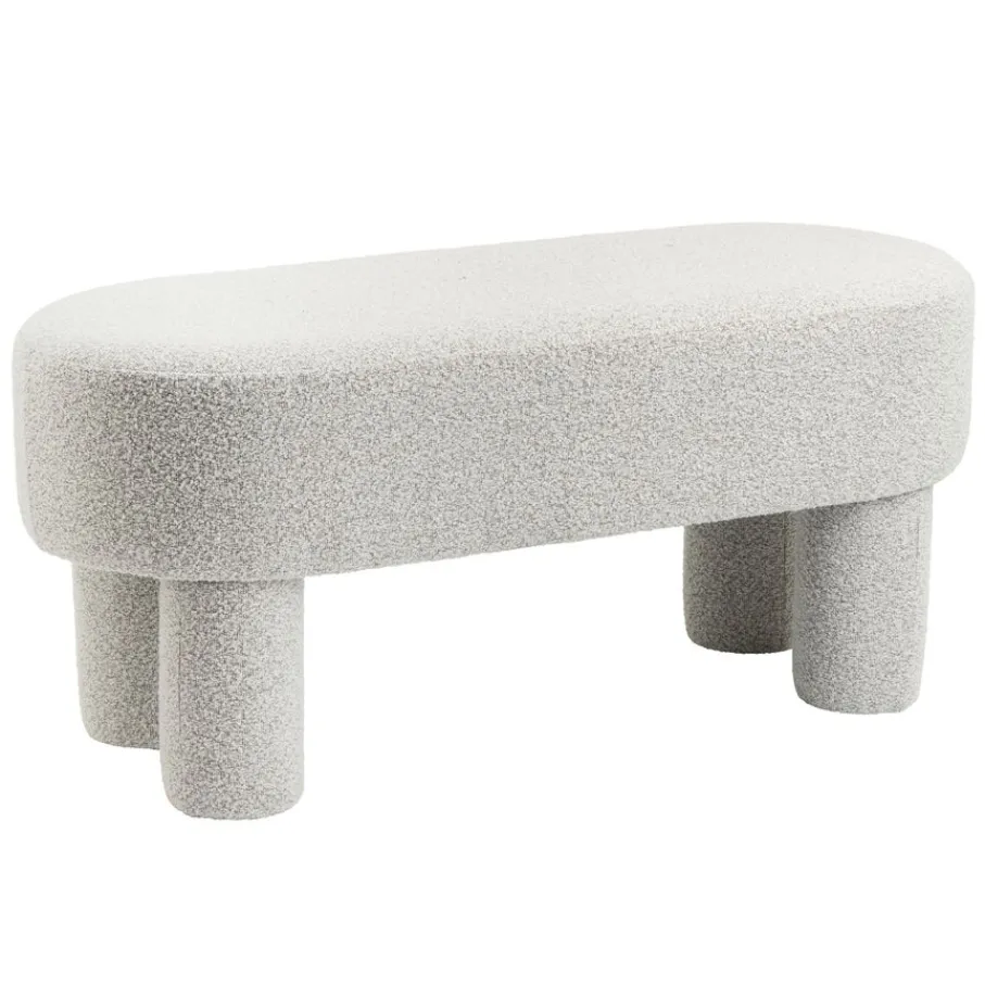Poefs & Krukjes< Bank Evi Beige - 100x40 cm