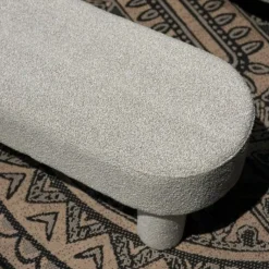 Poefs & Krukjes< Bank Evi Beige - 100x40 cm