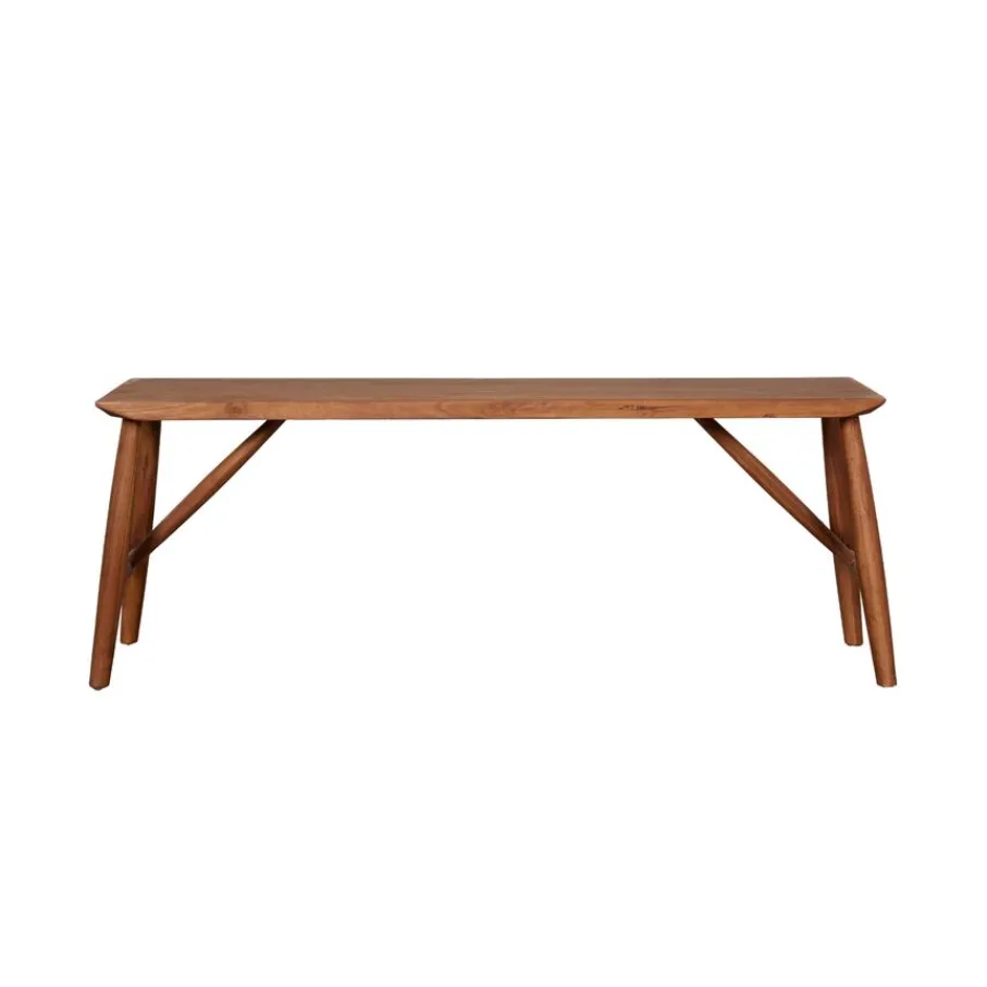 Poefs & Krukjes|Eetkamerbanken< Bankje Eston Bruin - 120x33 cm