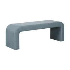 Bedaccessoires|Poefs & Krukjes< Bank Moon Blauw - 133x40 cm