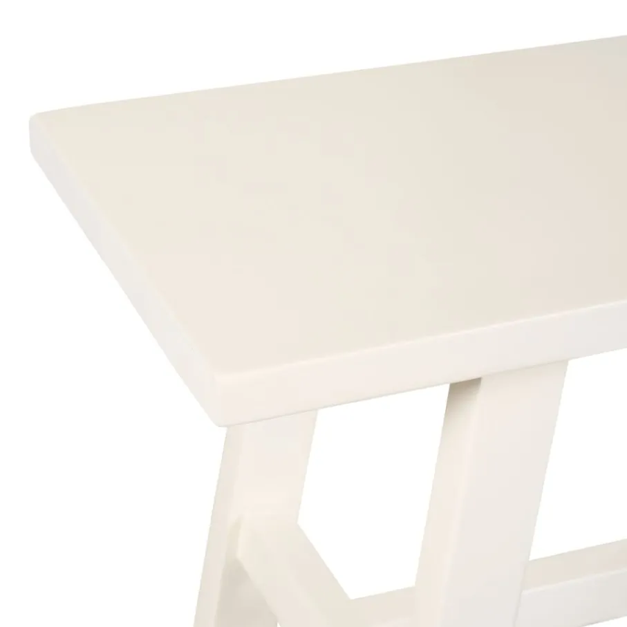Poefs & Krukjes|Eetkamerbanken< Bank Serra Wit - 120x35 cm