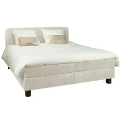 Tweepersoonsbedden|Boxsprings< Bed Bilbao Beige - 180x200 cm
