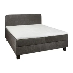 Tweepersoonsbedden|Boxsprings< Bed Bilbao Donkergrijs - 160x200 cm
