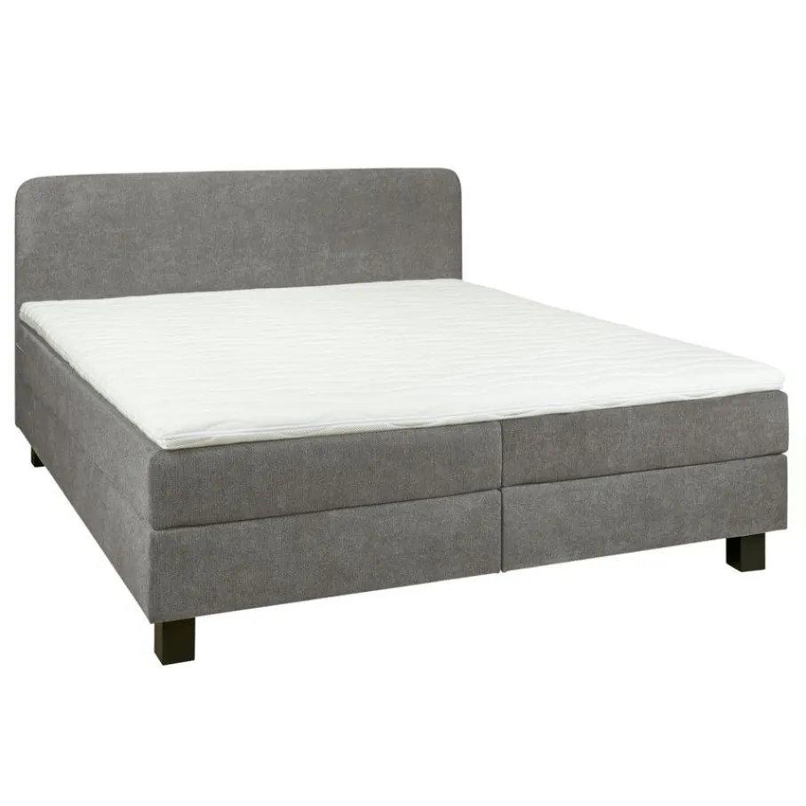 Boxsprings< Bed Bilbao Grijs - 180x200 cm