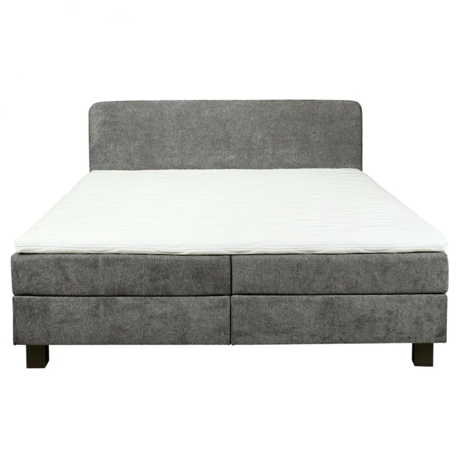 Boxsprings< Bed Bilbao Grijs - 180x200 cm