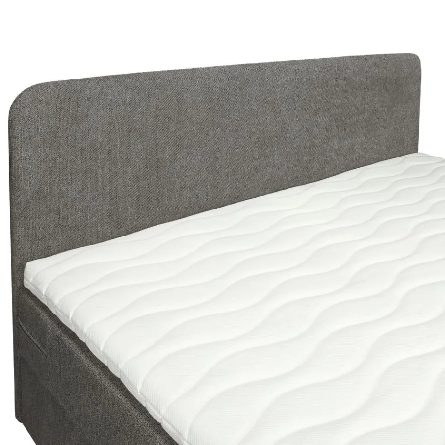 Boxsprings< Bed Bilbao Grijs - 180x200 cm