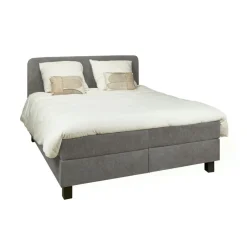 Boxsprings< Bed Bilbao Grijs - 160x200 cm