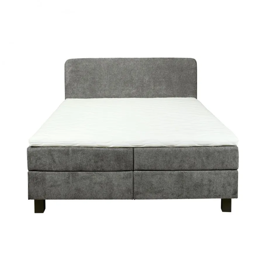 Boxsprings< Bed Bilbao Grijs - 160x200 cm