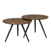 Bijzettafels< Bijzettafel Alvor Bruin  - set 2 stuks