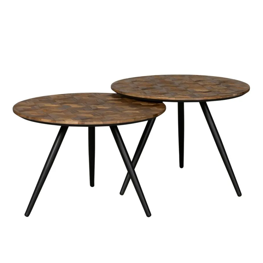 Bijzettafels< Bijzettafel Alvor Bruin - set 2 stuks