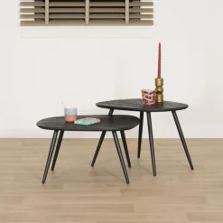 Bijzettafels< Bijzettafel Comporta Zwart - set 2 stuks