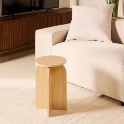 Bijzettafels< Bijzettafel Laila Naturel - Ø 45 cm