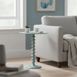 Bijzettafels< Bijzettafel Marty Blauw - Ø 50 cm