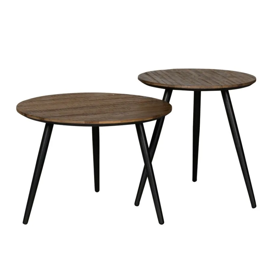 Bijzettafels< Bijzettafel Rocha Bruin - set 2 stuks