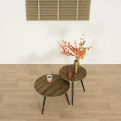 Bijzettafels< Bijzettafel Rocha Bruin - set 2 stuks
