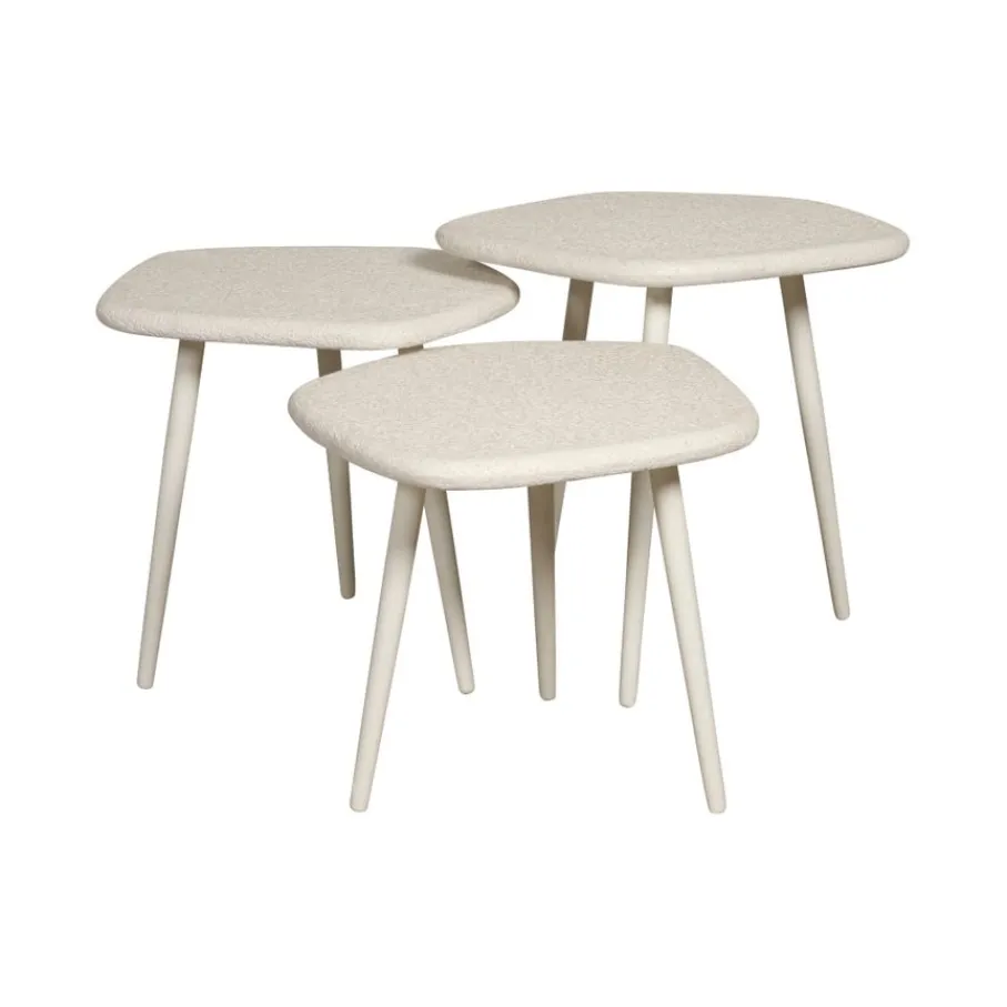 Bijzettafels< Bijzettafel Saumur Wit - set 3 stuks