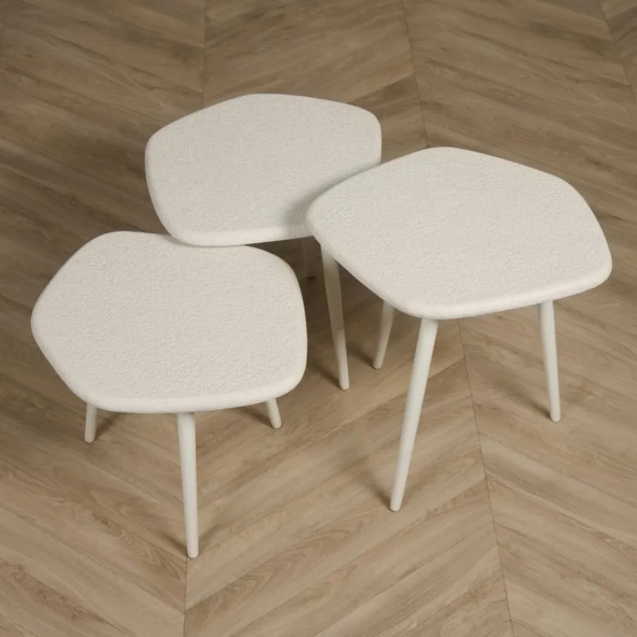 Bijzettafels< Bijzettafel Saumur Wit - set 3 stuks