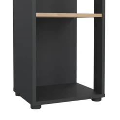 Opbergkasten< Boekenkast Bram Donkergrijs / Eiken - 41x205x35 cm