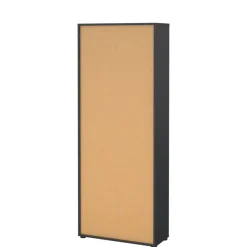 Boekenkasten|Wandkasten< Boekenkast Bram Donkergrijs / Eiken - 80x205x35 cm