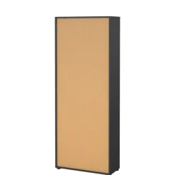 Boekenkasten|Wandkasten< Boekenkast Bram Donkergrijs / Eiken - 80x205x35 cm