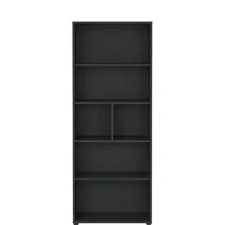 Boekenkasten|Wandkasten< Boekenkast Bram Donkergrijs - 80x205x35 cm