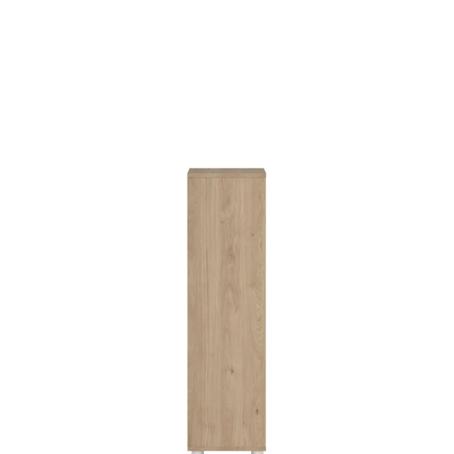 Opbergkasten< Boekenkast Bram Eiken / Wit - 80x124x35 cm