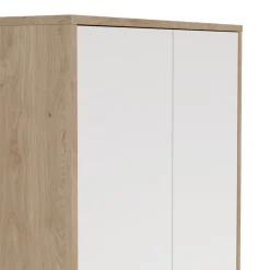 Opbergkasten< Boekenkast Bram Eiken / Wit - 80x205x35 cm