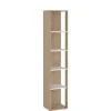 Boekenkasten|Wandkasten< Boekenkast Bram Eiken / Wit - 41x205x35 cm