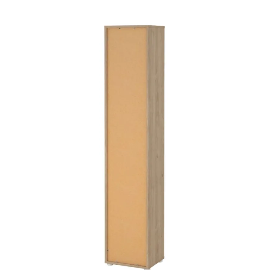 Boekenkasten|Wandkasten< Boekenkast Bram Eiken / Wit - 41x205x35 cm