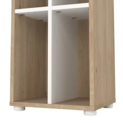 Boekenkasten|Wandkasten< Boekenkast Bram Eiken / Wit - 41x205x35 cm