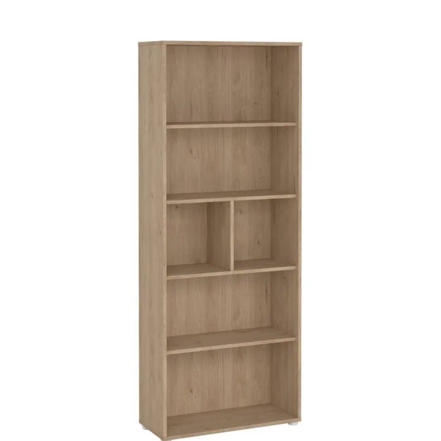 Opbergkasten< Boekenkast Bram Eiken - 80x205x35 cm