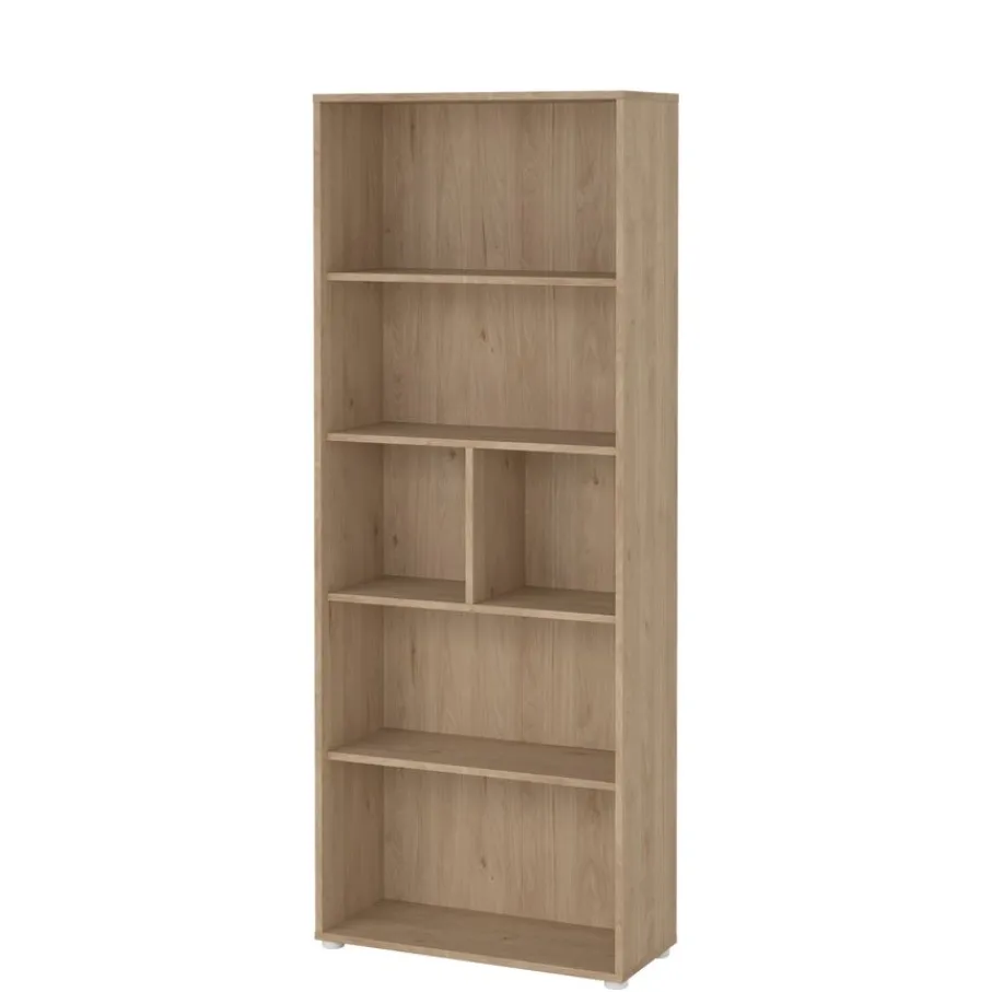 Opbergkasten< Boekenkast Bram Eiken - 80x205x35 cm
