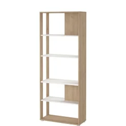 Boekenkasten|Wandkasten< Boekenkast Bram Eiken - 80x205x35 cm