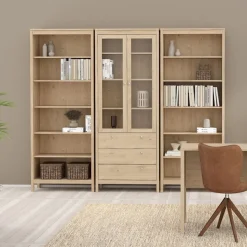 Opbergkasten< Boekenkast Dallas Eiken - 78x199x33 cm