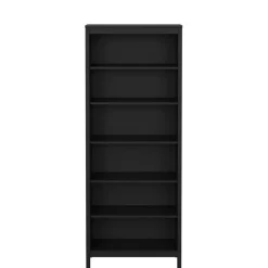 Opbergkasten< Boekenkast Dallas Zwart - 78x199x33 cm