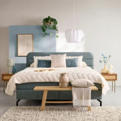 Boxsprings< Boxspring Barcelona Blauw - 180x200 cm