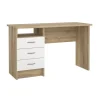 Bureaus< Bureau Boston Eiken / Wit - 121x73x49 cm