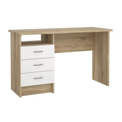 Bureaus< Bureau Boston Eiken / Wit - 121x73x49 cm