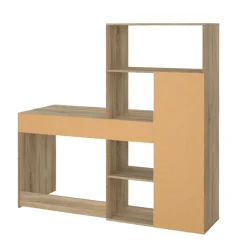 Opbergkasten< Bureau Boston Eiken / Wit - 163x156x61 cm