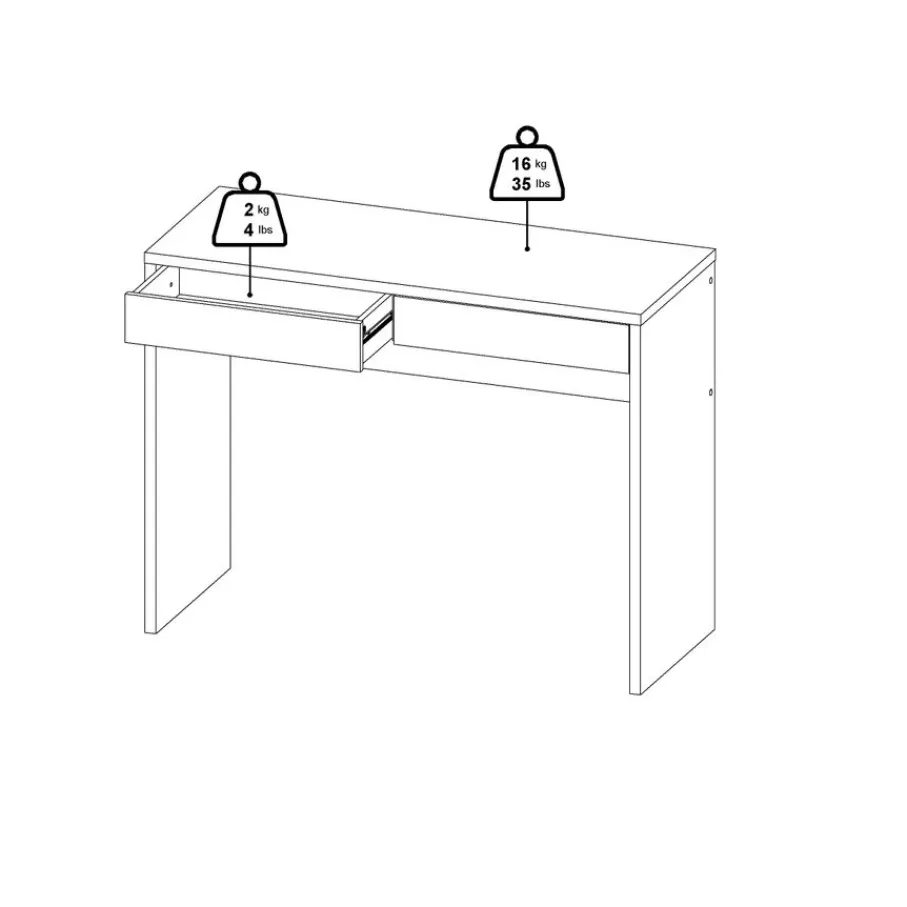 Bureaus< Bureau Boston Eiken - 101x77x40 cm