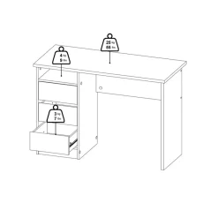 Bureaus< Bureau Boston Eiken - 110x76x49 cm