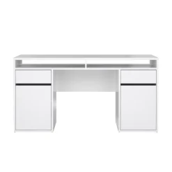 Bureaus< Bureau Boston Hoogglans Wit - 149x78x49 cm