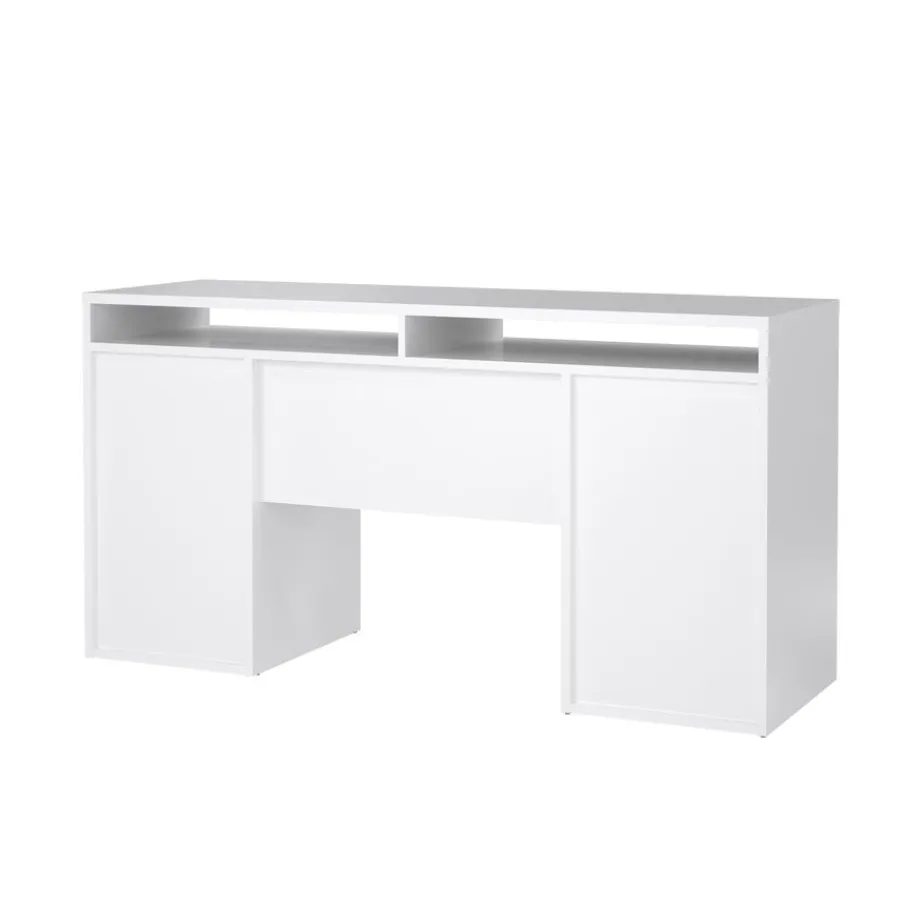 Bureaus< Bureau Boston Hoogglans Wit - 149x78x49 cm
