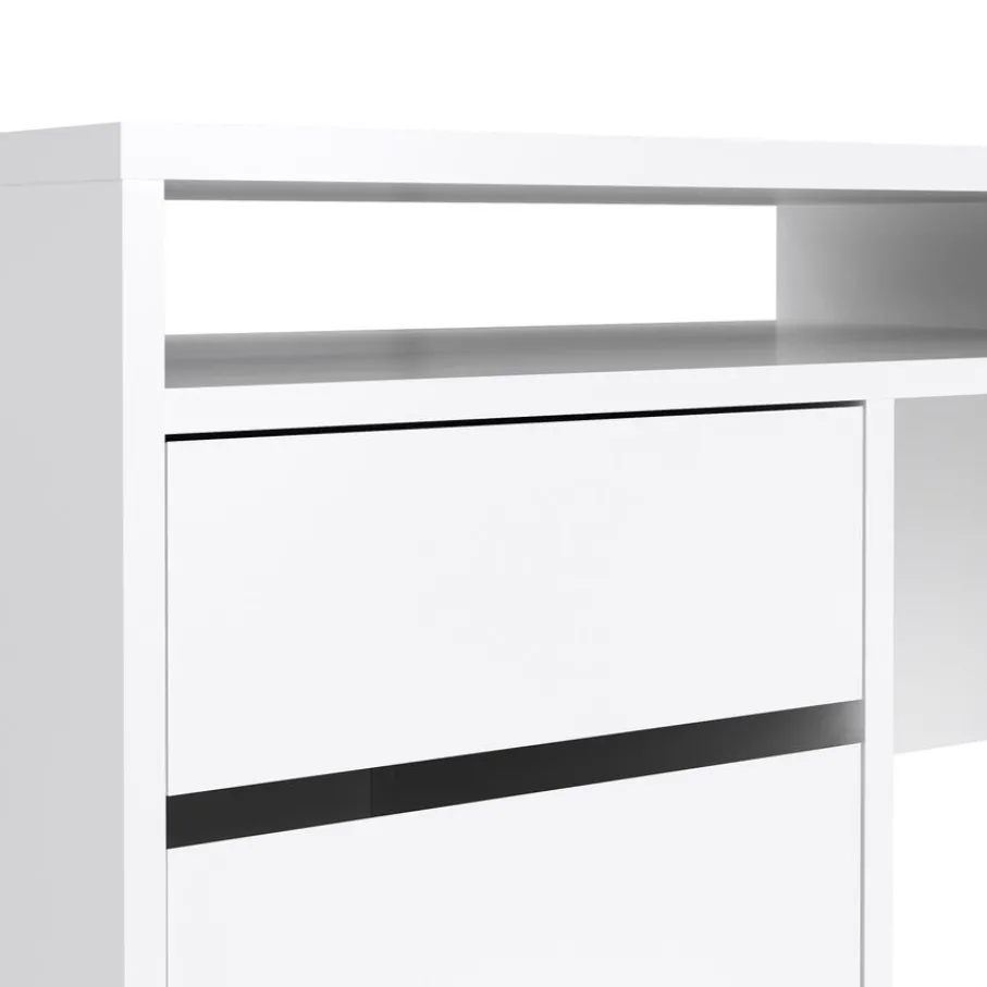 Bureaus< Bureau Boston Hoogglans Wit - 149x78x49 cm
