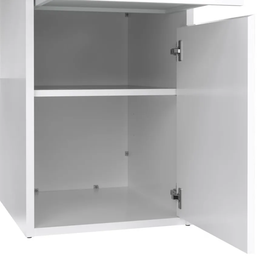 Bureaus< Bureau Boston Hoogglans Wit - 149x78x49 cm