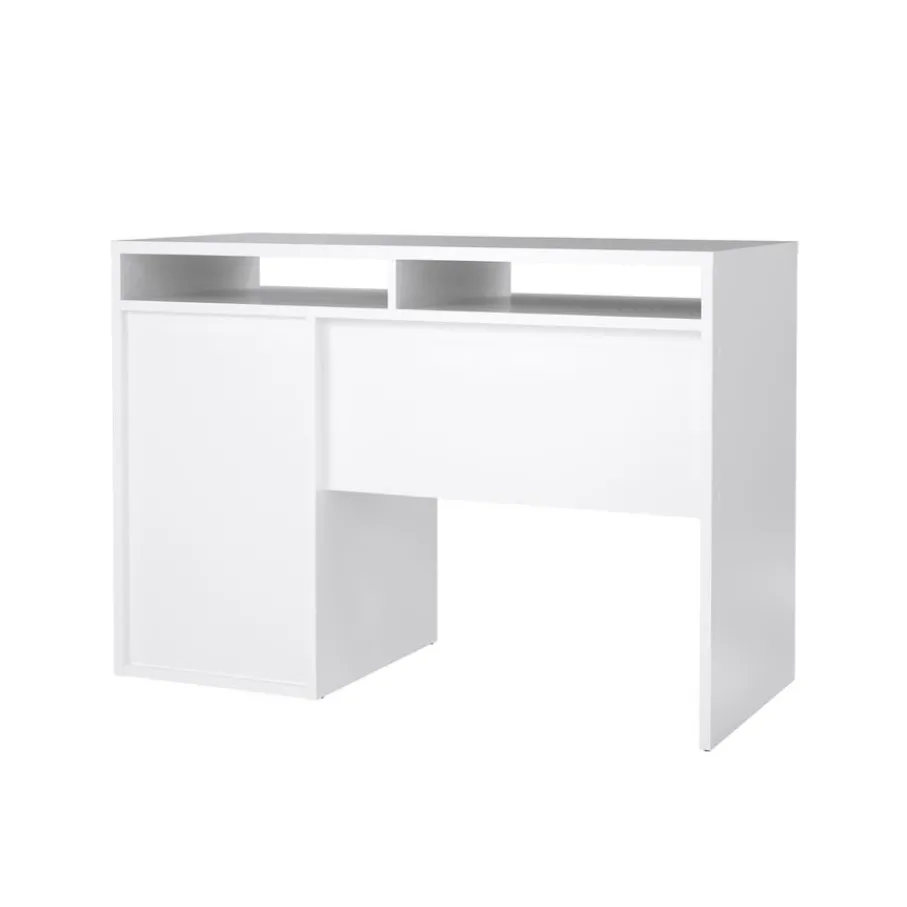 Bureaus< Bureau Boston Hoogglans Wit - 111x78x49 cm