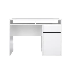 Bureaus< Bureau Boston Hoogglans Wit - 111x78x49 cm