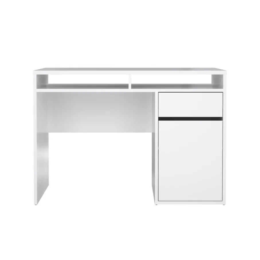 Bureaus< Bureau Boston Hoogglans Wit - 111x78x49 cm