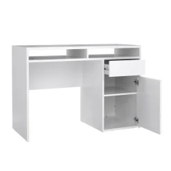 Bureaus< Bureau Boston Hoogglans Wit - 111x78x49 cm