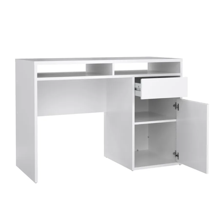 Bureaus< Bureau Boston Hoogglans Wit - 111x78x49 cm